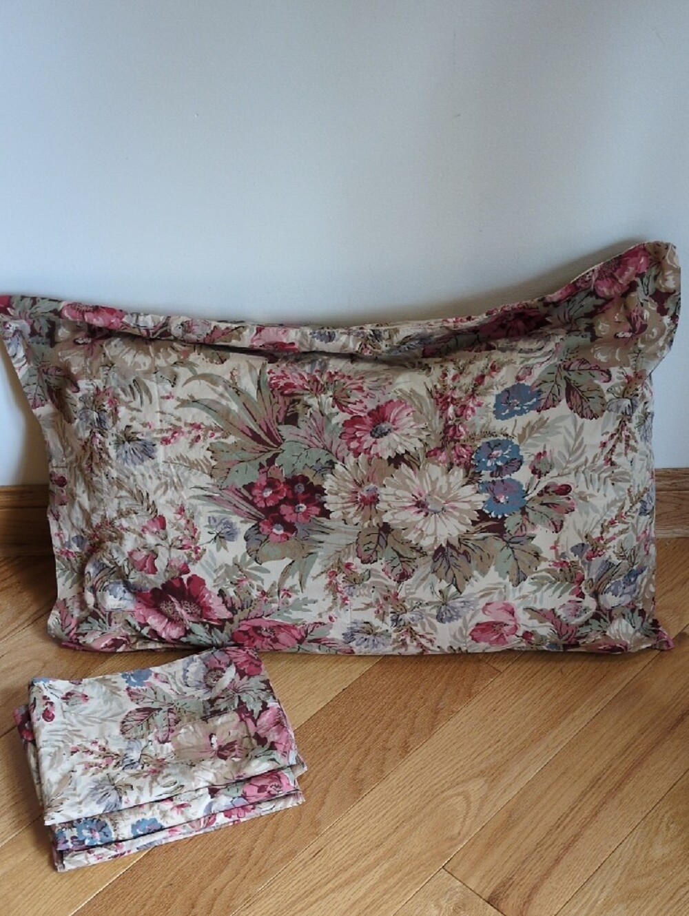 Coastal Garden Ralph Lauren vintage Pillowcase Set Of 4 in Rose, Cream